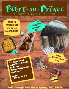 Thur June 11 - Carry out and Patio menu